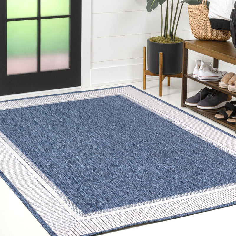 Hali Coastal Casual Wide Stripe Border Area Rug