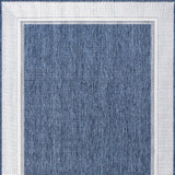 Hali Coastal Casual Wide Stripe Border Area Rug