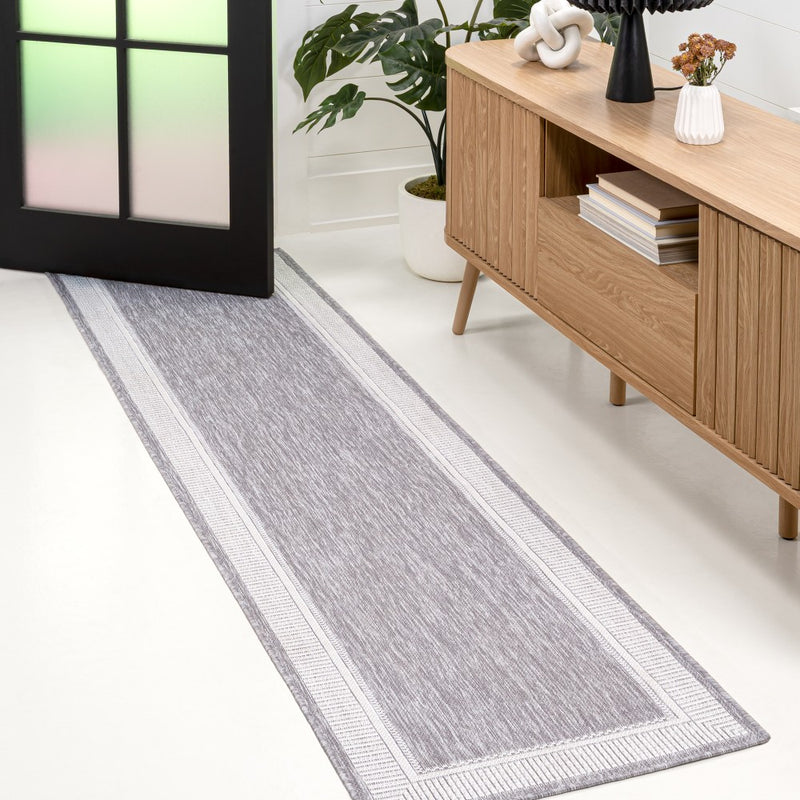 Hali Coastal Casual Wide Stripe Border Area Rug