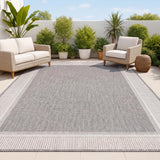 Hali Coastal Casual Wide Stripe Border Area Rug