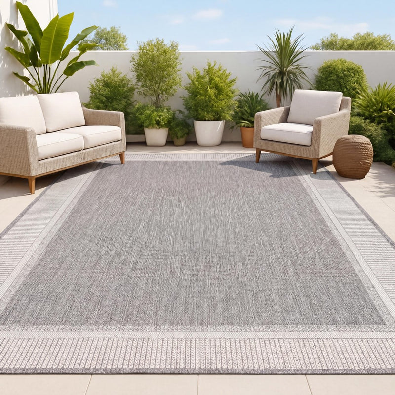 Hali Coastal Casual Wide Stripe Border Area Rug