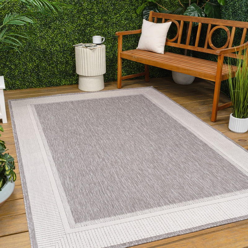 Hali Coastal Casual Wide Stripe Border Area Rug