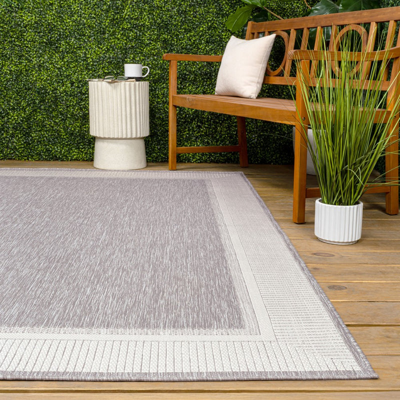 Hali Coastal Casual Wide Stripe Border Area Rug