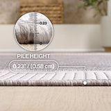 Hali Coastal Casual Wide Stripe Border Area Rug