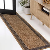 Hali Coastal Casual Wide Stripe Border Area Rug