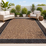 Hali Coastal Casual Wide Stripe Border Area Rug