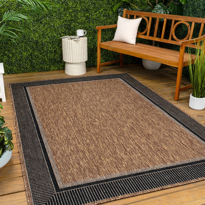 Hali Coastal Casual Wide Stripe Border Area Rug