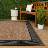 Hali Coastal Casual Wide Stripe Border Area Rug