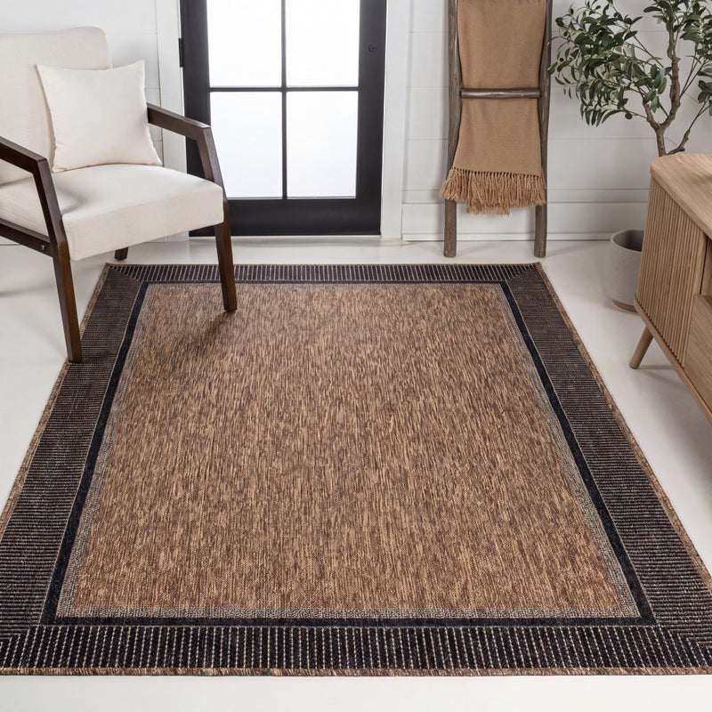 Hali Coastal Casual Wide Stripe Border Area Rug
