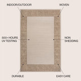 Athena Classic Geometric Border Indoor/Outdoor Area Rug