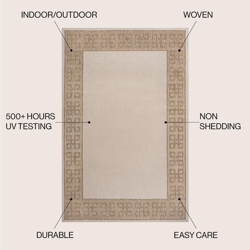 Athena Classic Geometric Border Indoor/Outdoor Area Rug