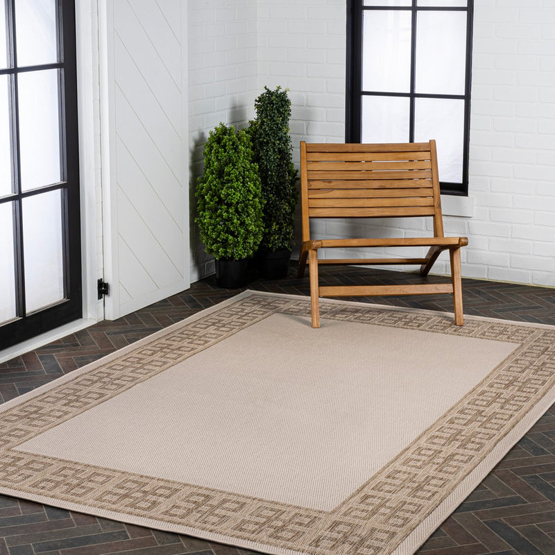 Athena Classic Geometric Border Indoor/Outdoor Area Rug