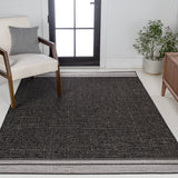 Alda Modern Minimalist Mingled Solid Indoor/Outdoor Area Rug