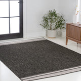 Alda Modern Minimalist Mingled Solid Indoor/Outdoor Area Rug