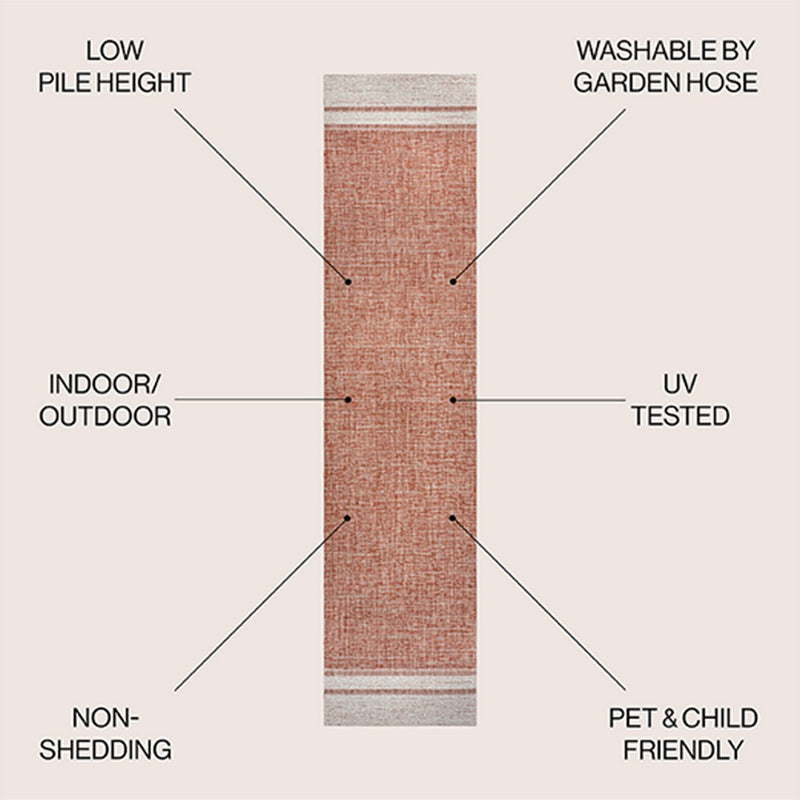 Alda Modern Minimalist Mingled Solid Indoor/Outdoor Area Rug