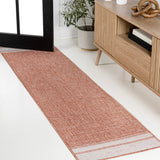 Alda Modern Minimalist Mingled Solid Indoor/Outdoor Area Rug