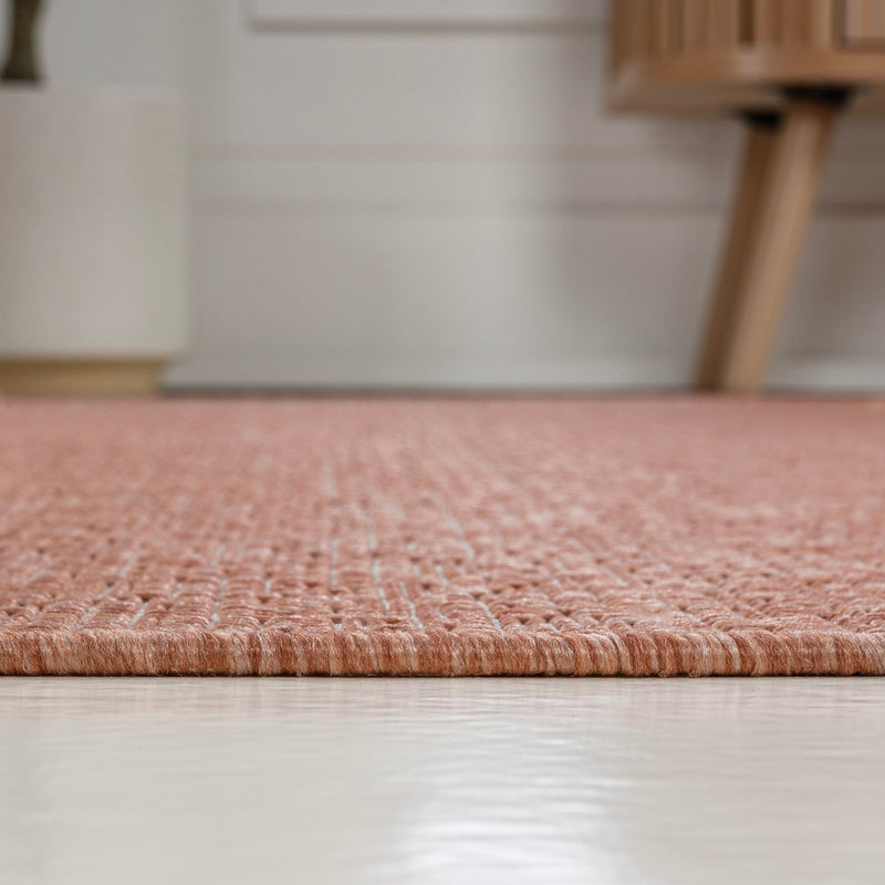 Alda Modern Minimalist Mingled Solid Indoor/Outdoor Area Rug