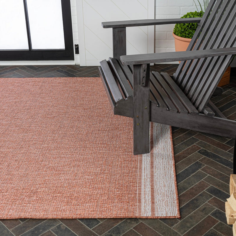Alda Modern Minimalist Mingled Solid Indoor/Outdoor Area Rug