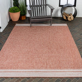 Alda Modern Minimalist Mingled Solid Indoor/Outdoor Area Rug