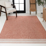 Alda Modern Minimalist Mingled Solid Indoor/Outdoor Area Rug