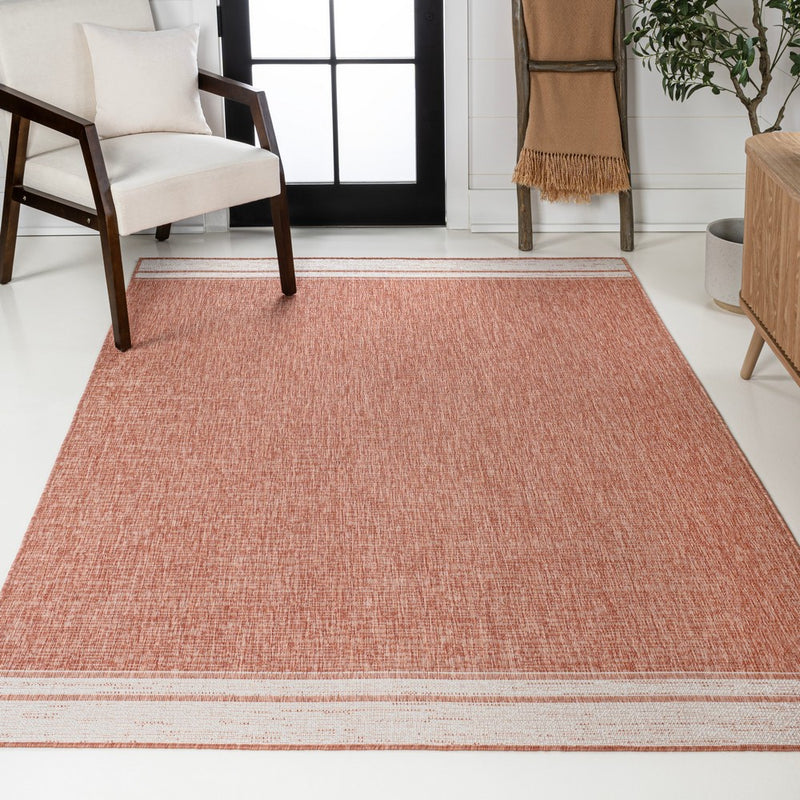 Alda Modern Minimalist Mingled Solid Indoor/Outdoor Area Rug
