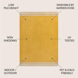 Alda Modern Minimalist Mingled Solid Indoor/Outdoor Area Rug