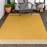Alda Modern Minimalist Mingled Solid Indoor/Outdoor Area Rug