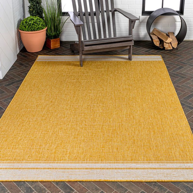 Alda Modern Minimalist Mingled Solid Indoor/Outdoor Area Rug