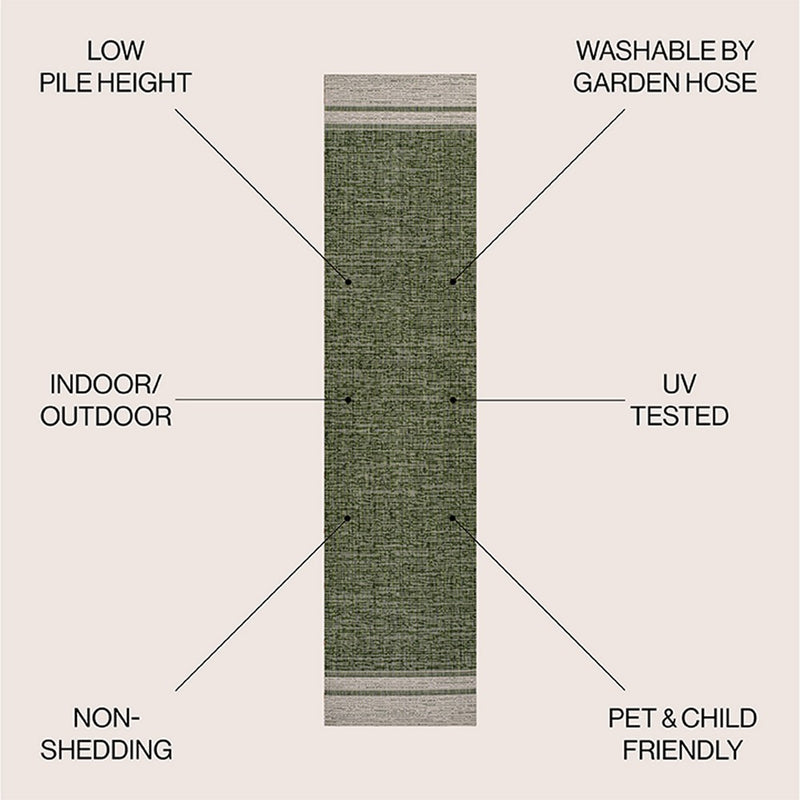 Alda Modern Minimalist Mingled Solid Indoor/Outdoor Area Rug