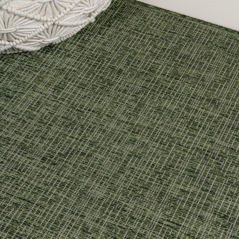 Alda Modern Minimalist Mingled Solid Indoor/Outdoor Area Rug