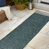 Alda Modern Minimalist Mingled Solid Indoor/Outdoor Area Rug