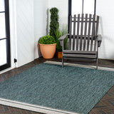 Alda Modern Minimalist Mingled Solid Indoor/Outdoor Area Rug