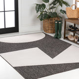 Lucian Modern Geometric Abstract Two-tone Indoor/Outdoor Area Rug