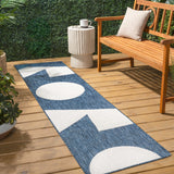 Lucian Modern Geometric Abstract Two-tone Indoor/Outdoor Area Rug