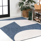 Lucian Modern Geometric Abstract Two-tone Indoor/Outdoor Area Rug