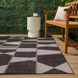 Odette Modern Geometric Abstract Two-tone Indoor/Outdoor Area Rug
