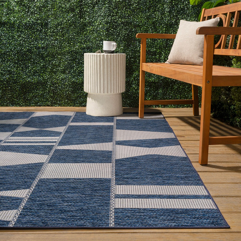 Odette Modern Geometric Abstract Two-tone Indoor/Outdoor Area Rug