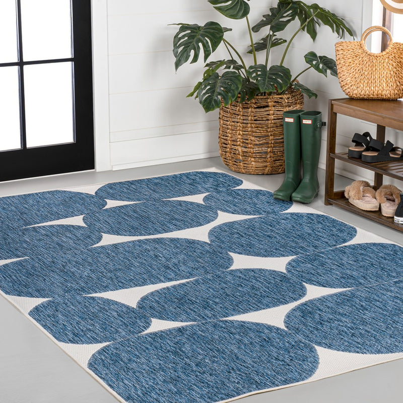 Rayna Modern Geometric Organic Shapes Indoor/Outdoor Area Rug