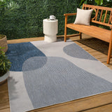 Zia Modern Geometric Organic Shapes Indoor/Outdoor Area Rug