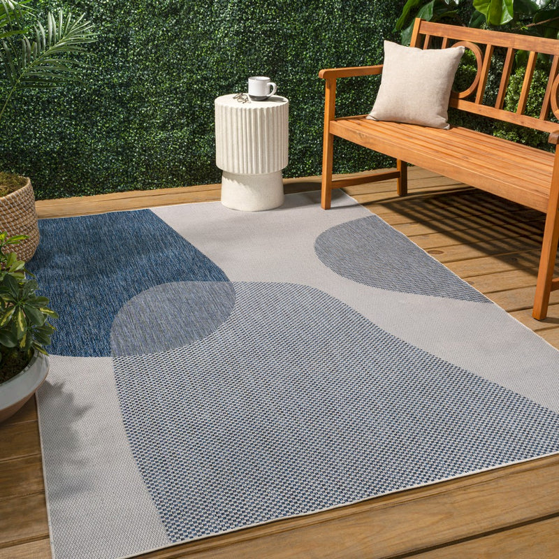 Zia Modern Geometric Organic Shapes Indoor/Outdoor Area Rug