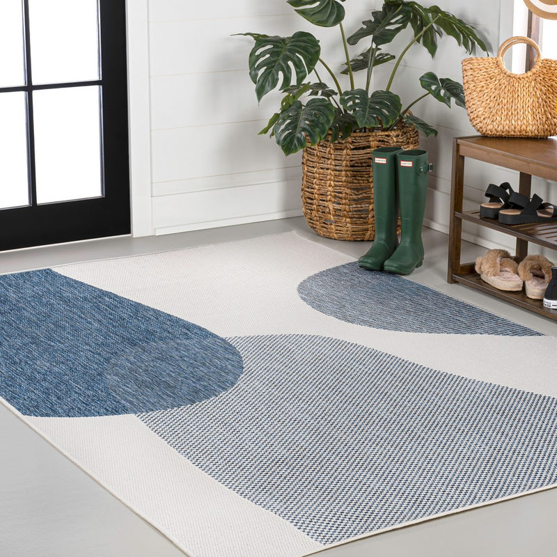Zia Modern Geometric Organic Shapes Indoor/Outdoor Area Rug