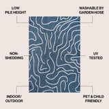 Nolan Modern Coastal Organic Shapes Indoor/Outdoor Area Rug