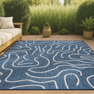 Nolan Modern Coastal Organic Shapes Indoor/Outdoor Area Rug