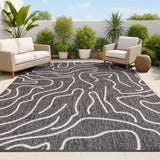 Nolan Modern Coastal Organic Shapes Indoor/Outdoor Area Rug