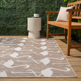 Liana Casual Coastal Flamingos Two-tone Indoor/Outdoor Area Rug