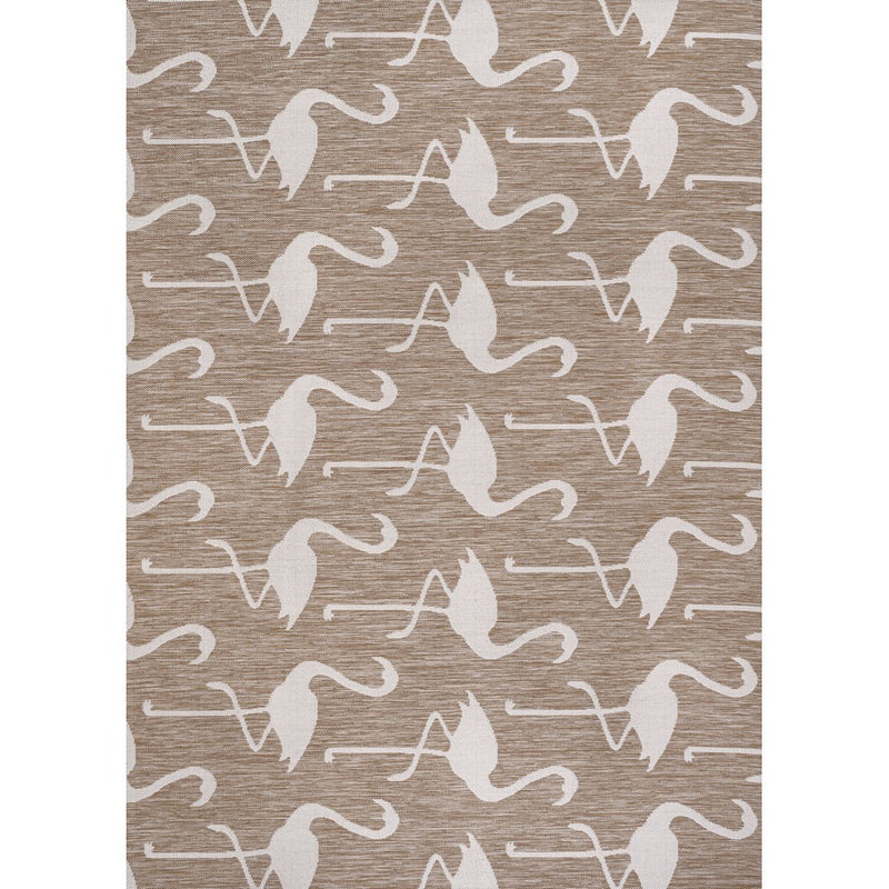 Liana Casual Coastal Flamingos Two-tone Indoor/Outdoor Area Rug