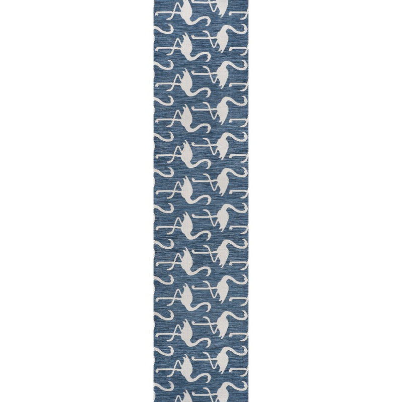 Liana Casual Coastal Flamingos Two-tone Indoor/Outdoor Area Rug