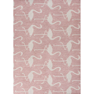 Liana Casual Coastal Flamingos Two-tone Indoor/Outdoor Area Rug