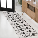 Liana Casual Coastal Flamingos Two-tone Indoor/Outdoor Area Rug