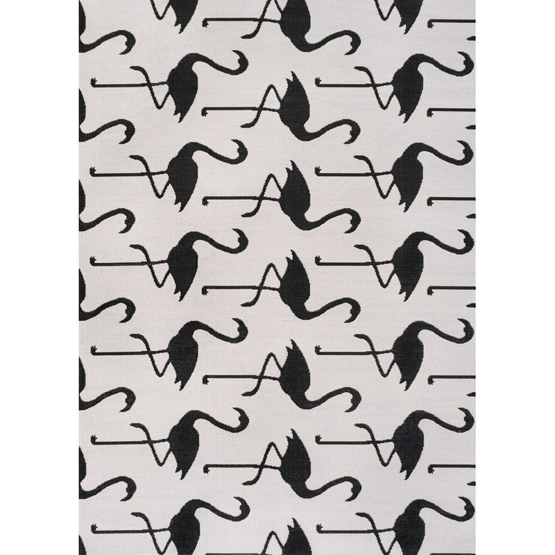 Liana Casual Coastal Flamingos Two-tone Indoor/Outdoor Area Rug